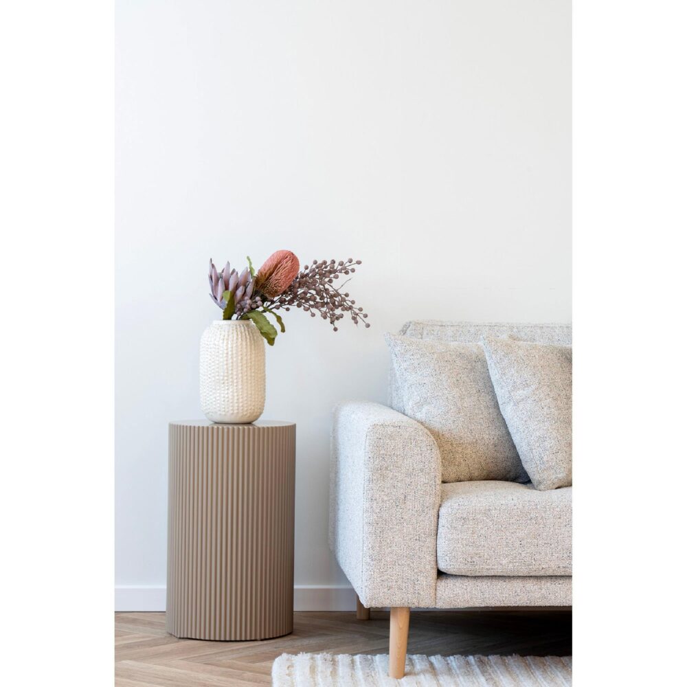 beige ronde bijzettafel Ø30x50 afbeelding 3