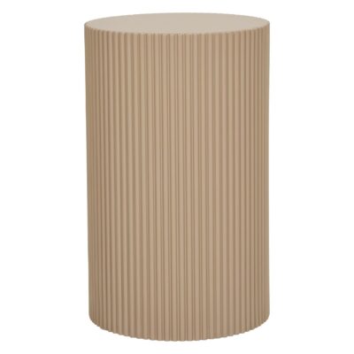 beige ronde bijzettafel Ø30x50 afbeelding 1