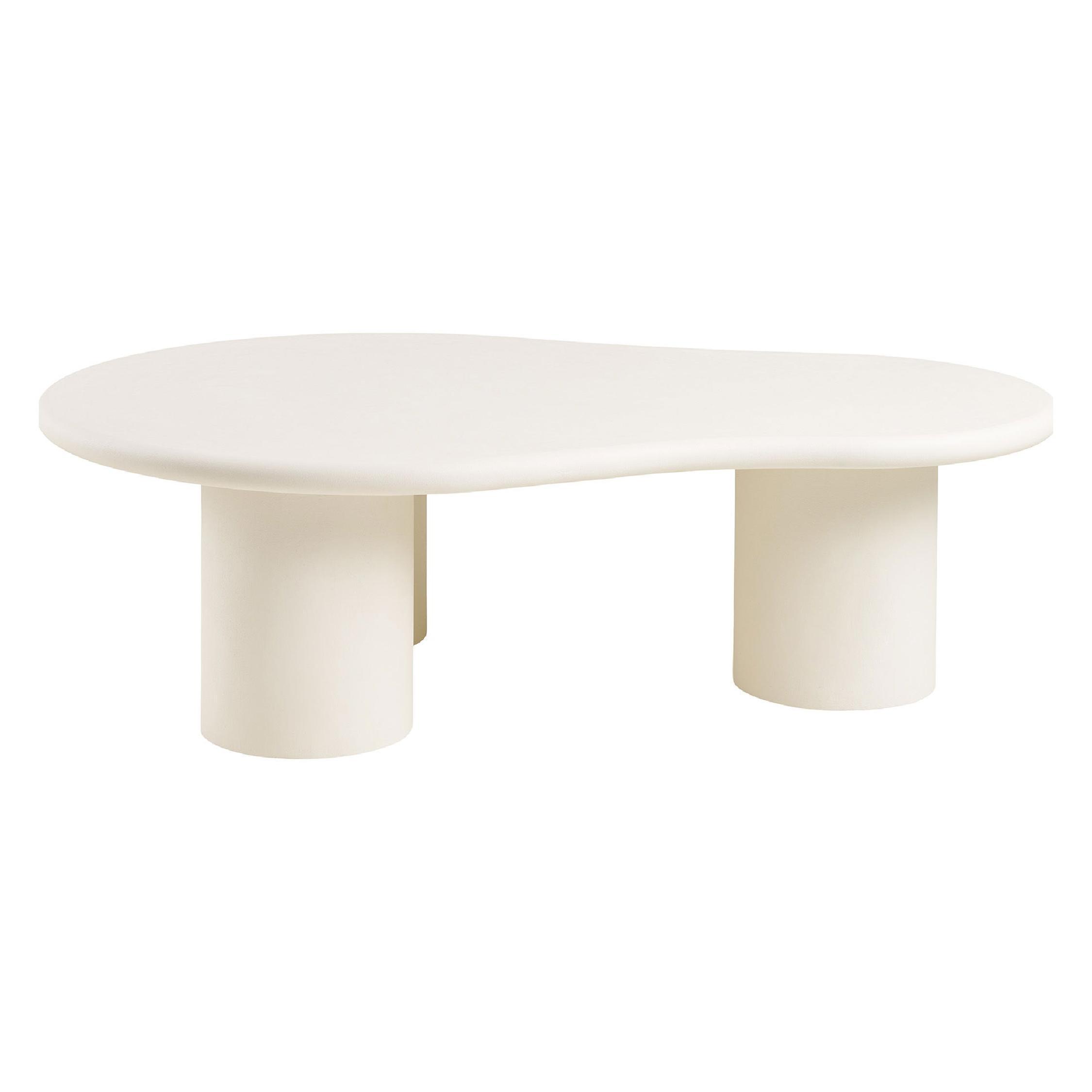 rechthoekige betonlook salontafel off-white 80x120 afbeelding 2