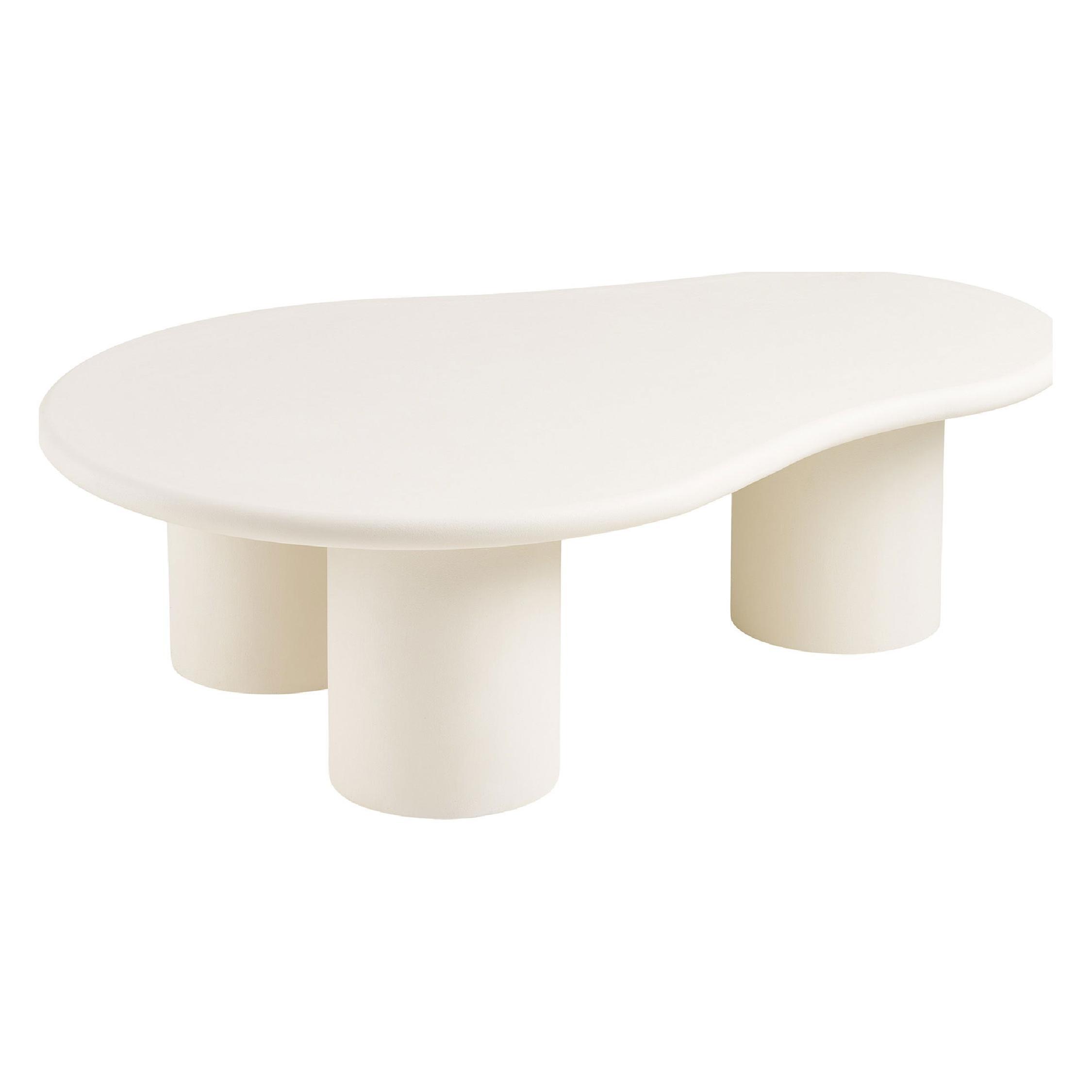 rechthoekige betonlook salontafel off-white 80x120 afbeelding 1