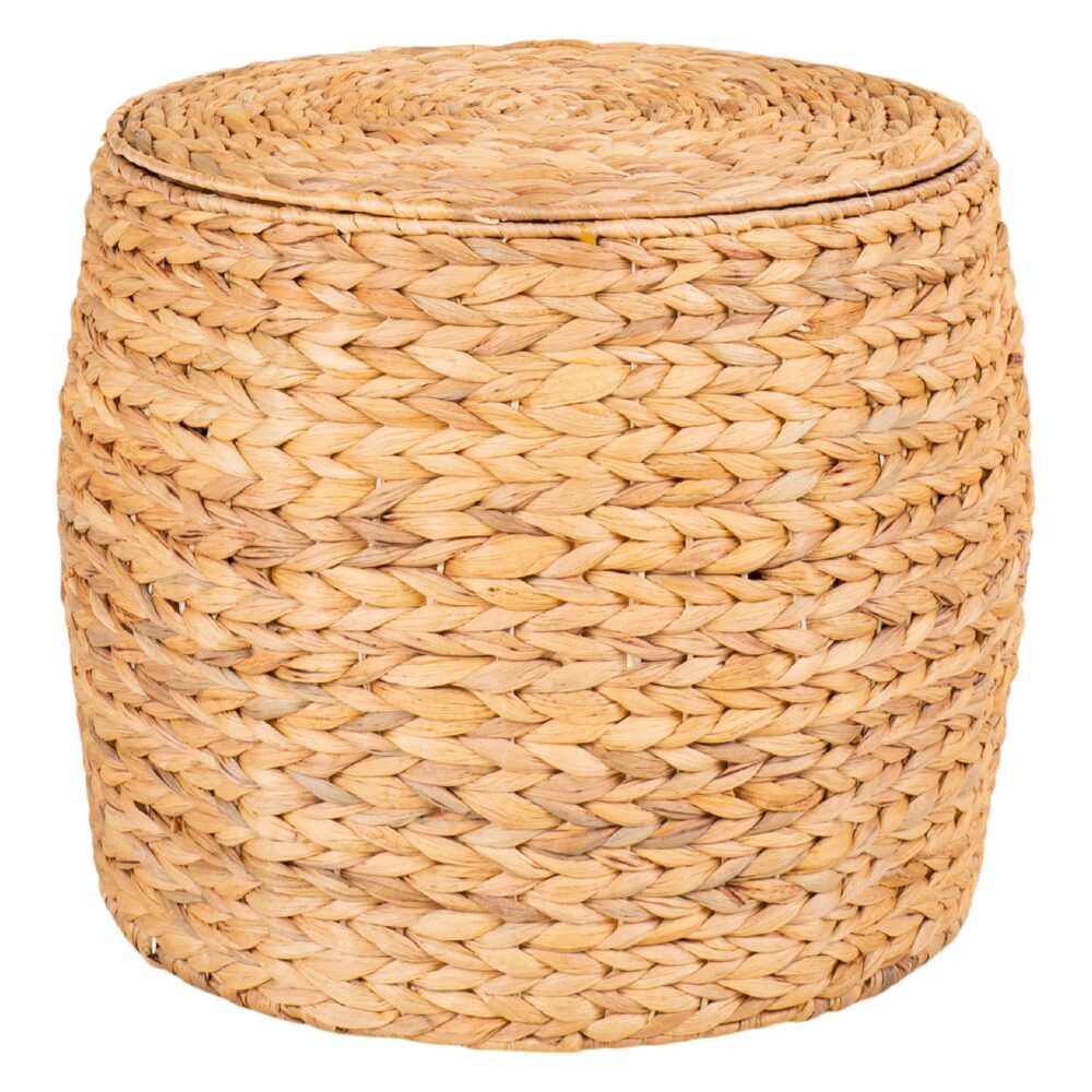 ronde rotan bijzettafel met opbergruimte afbeelding 1