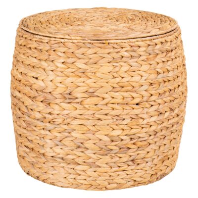 ronde rotan bijzettafel met opbergruimte afbeelding 1