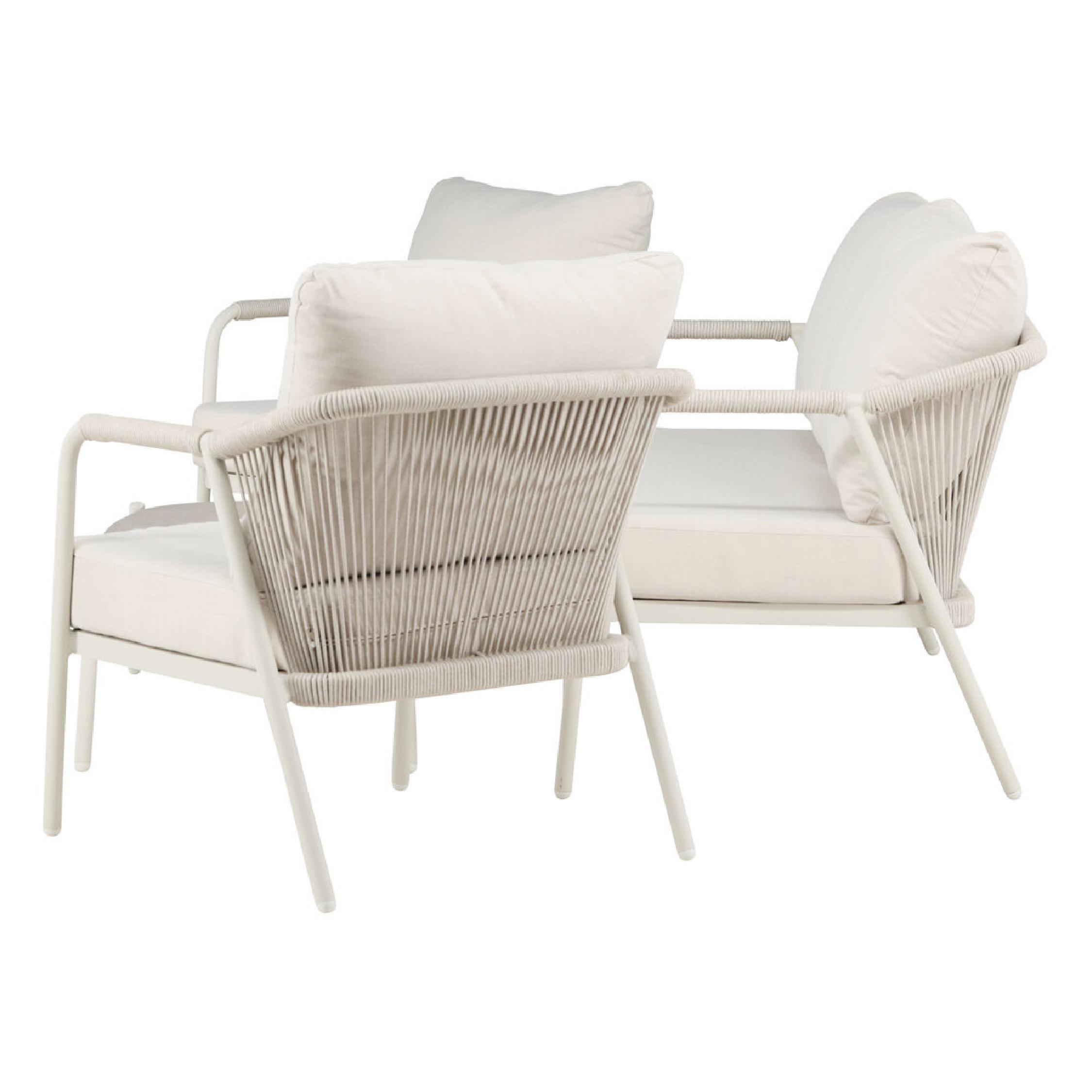 aluminium loungeset beige met kussens afbeelding 4