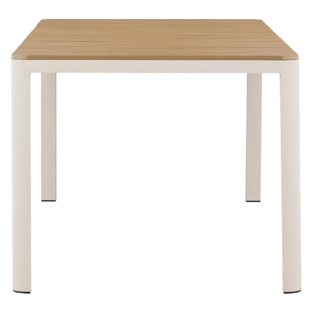 beige aluminium tuintafel houtlook afbeelding 2