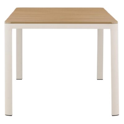 beige aluminium tuintafel houtlook afbeelding 2