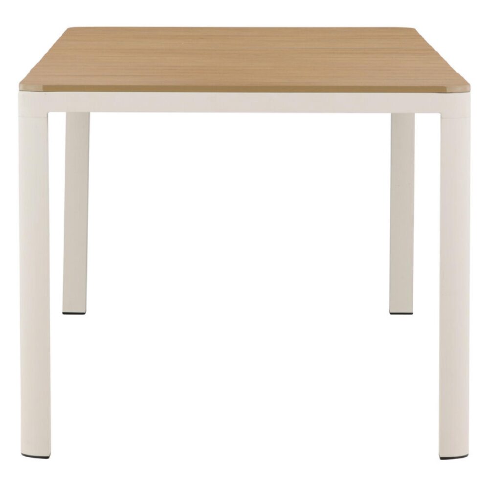 beige aluminium tuintafel houtlook afbeelding 7