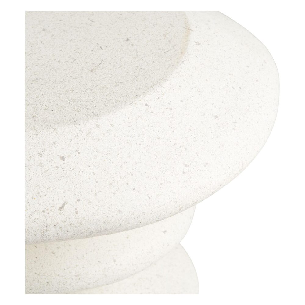 ronde witte fiberclay bijzettafel afbeelding 2