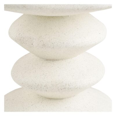 ronde witte fiberclay bijzettafel afbeelding 3