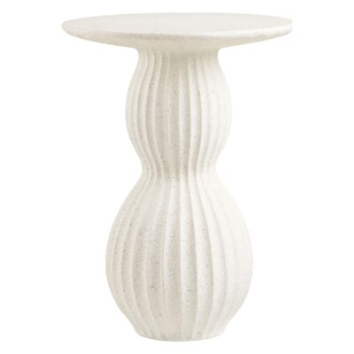 witte ronde bijzettafel fiberclay ø40x55 afbeelding 1