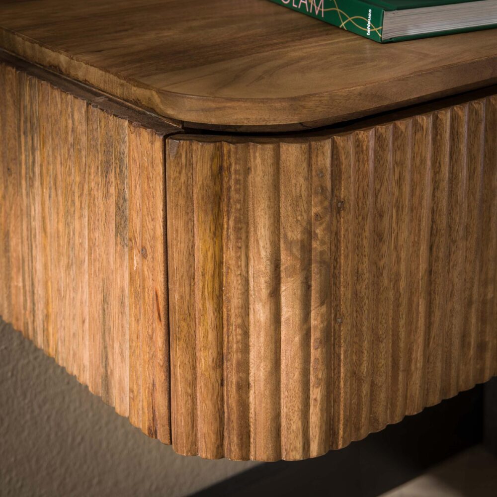 zwevend nachtkastje Sari mangohout afbeelding 5