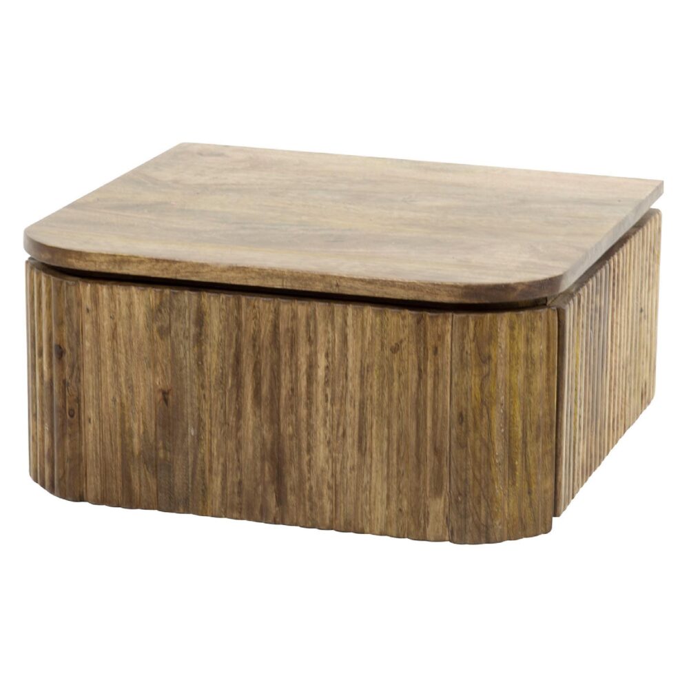 zwevend nachtkastje Sari mangohout afbeelding 1