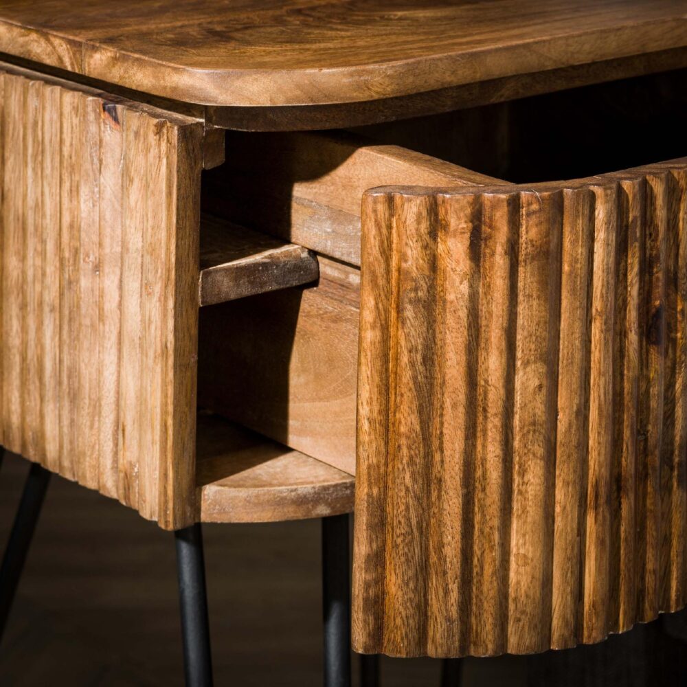 mangohouten nachtkastje Sari met lade afbeelding 5