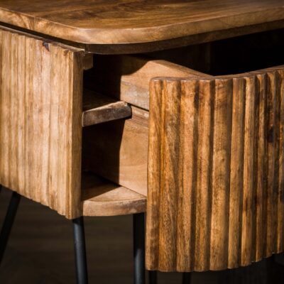 mangohouten nachtkastje Sari met lade afbeelding 5