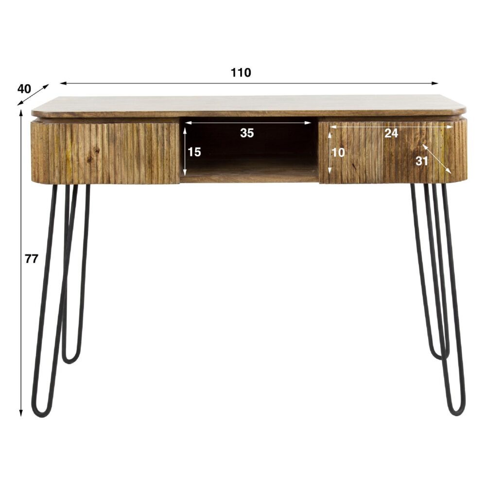 mangohouten kaptafel Sari afbeelding 2