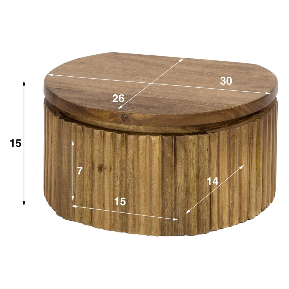 zwevend rond nachtkastje Sari mangohout afbeelding 2