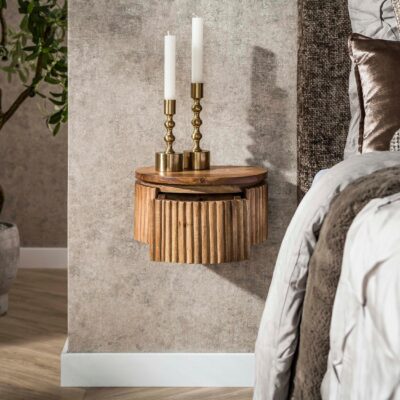 zwevend rond nachtkastje Sari mangohout afbeelding 4