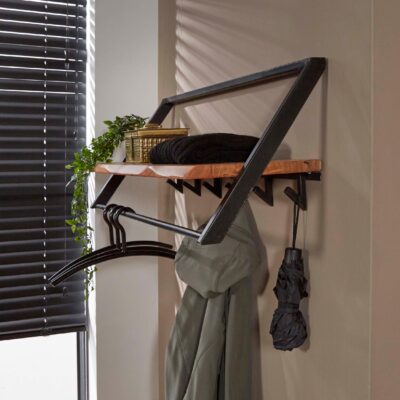 wandkapstok met hoedenplank en roede afbeelding 5