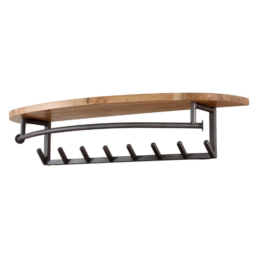 wandkapstok hout met roede en hoedenplank afbeelding 1