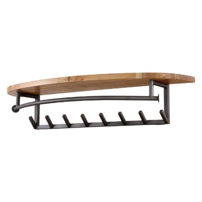 wandkapstok hout met roede en hoedenplank afbeelding 1