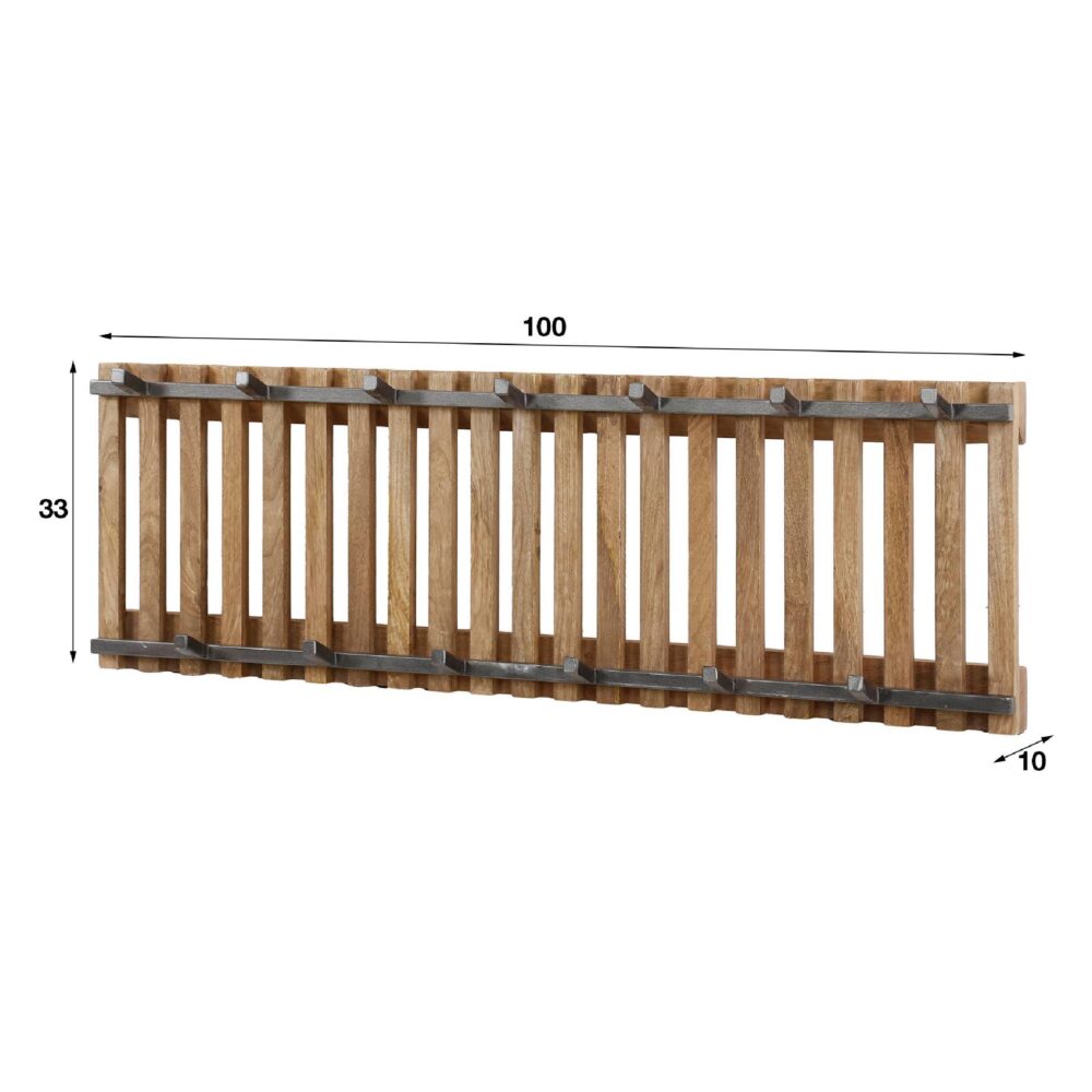 wandkapstok mangohout Milan afbeelding 2