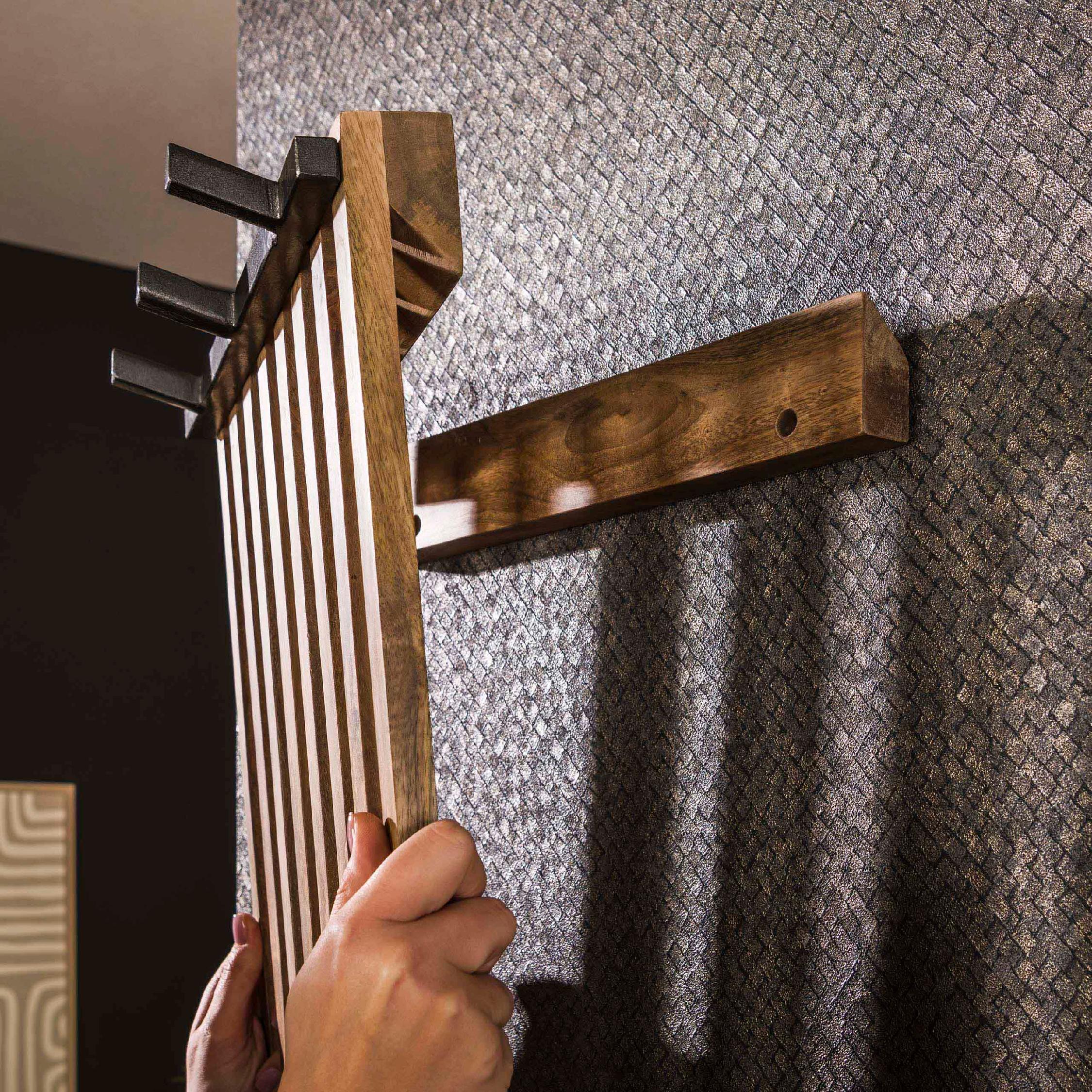 mangohouten wandkapstok Milan afbeelding 5