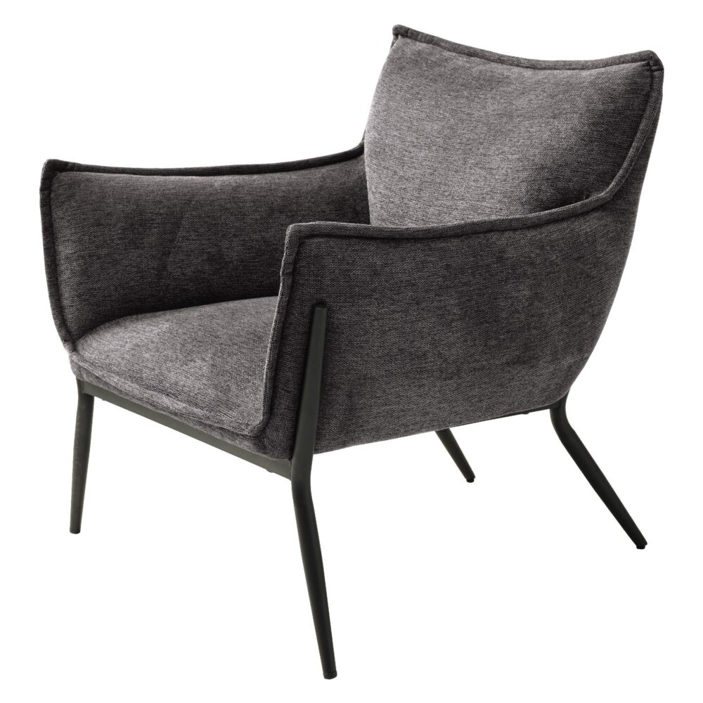 donkergrijze stoffen fauteuil afbeelding 1