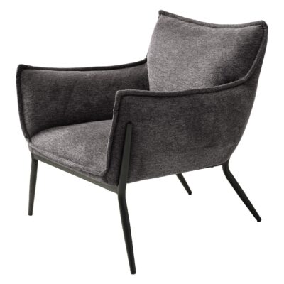 donkergrijze stoffen fauteuil afbeelding 1