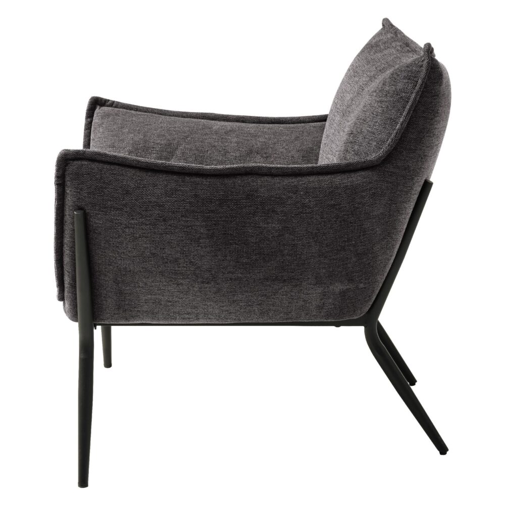 donkergrijze stoffen fauteuil afbeelding 2