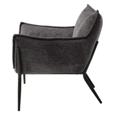 donkergrijze stoffen fauteuil afbeelding 2