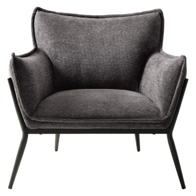 donkergrijze stoffen fauteuil afbeelding 3