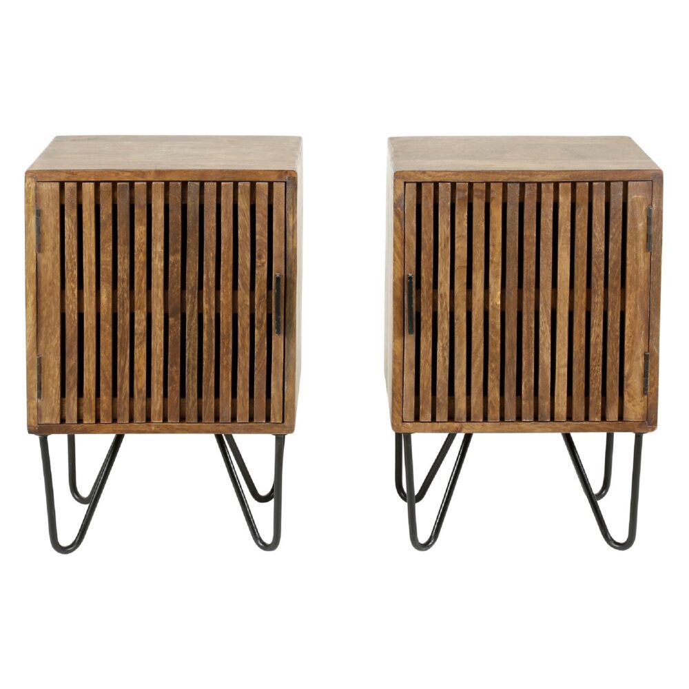 mangohouten nachtkastjes Milan afbeelding 1