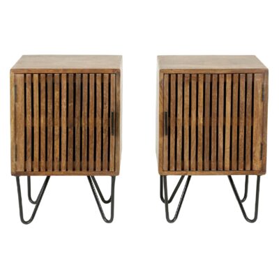 mangohouten nachtkastjes Milan afbeelding 1