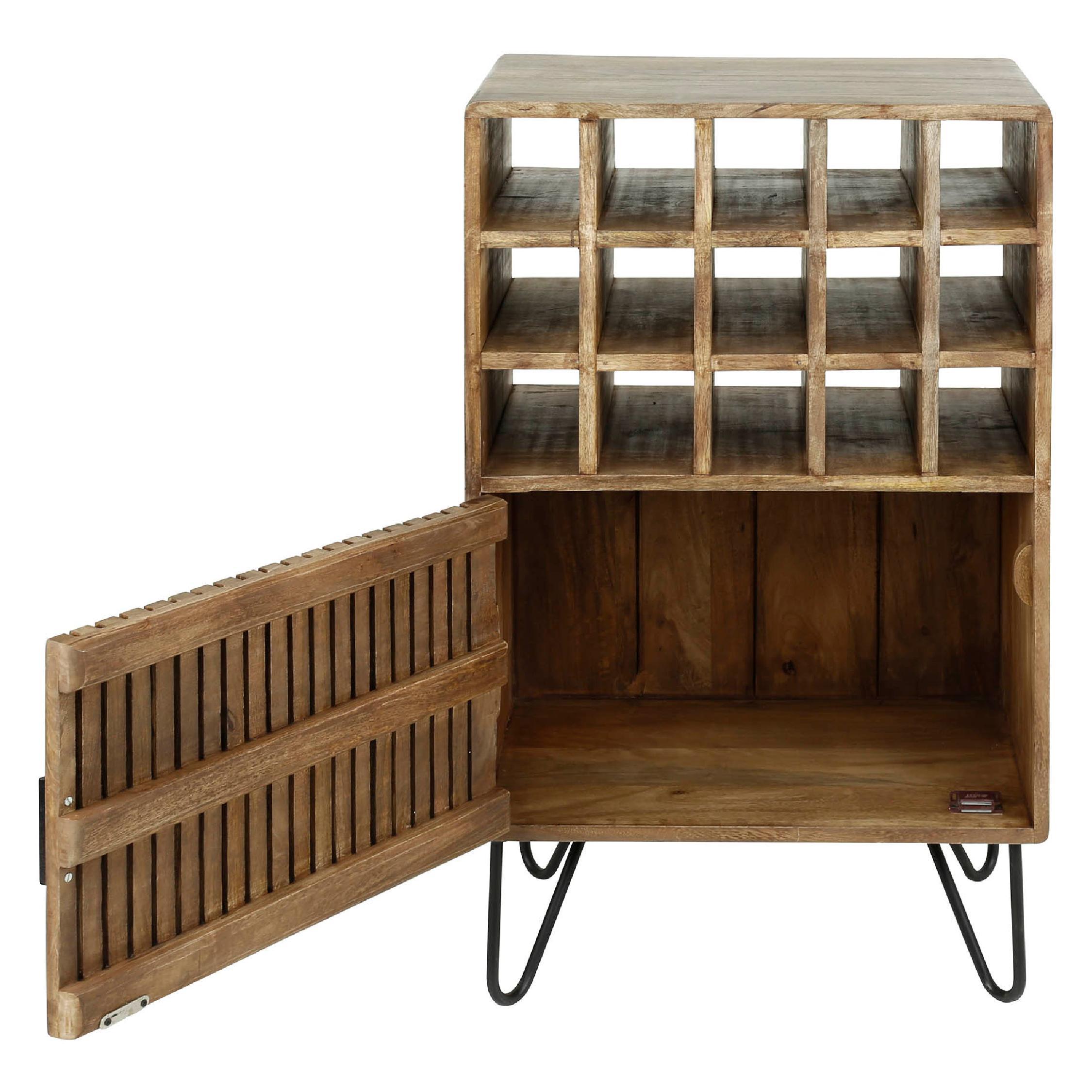 Milan mangohouten wijnkast afbeelding 2