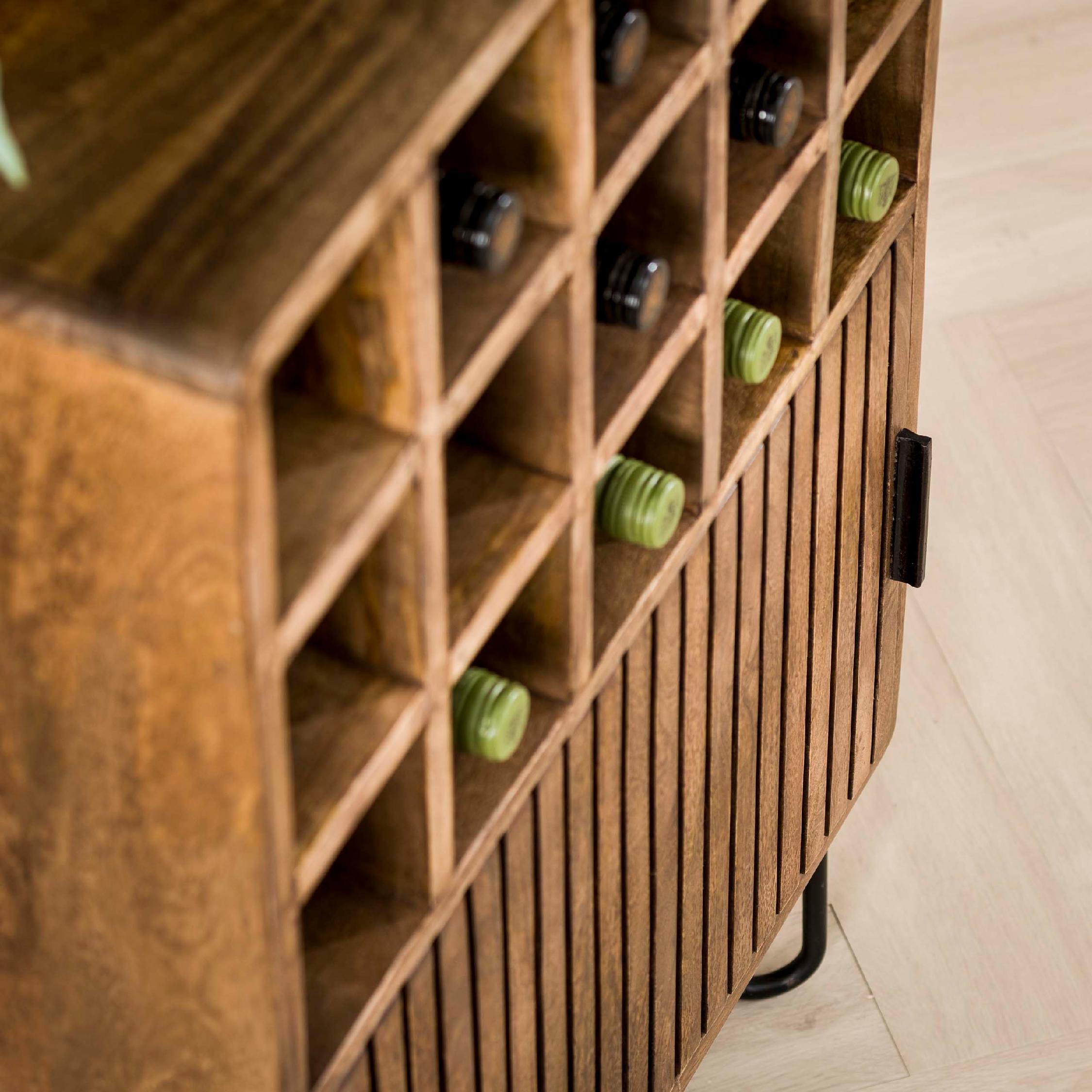 Milan mangohouten wijnkast afbeelding 6