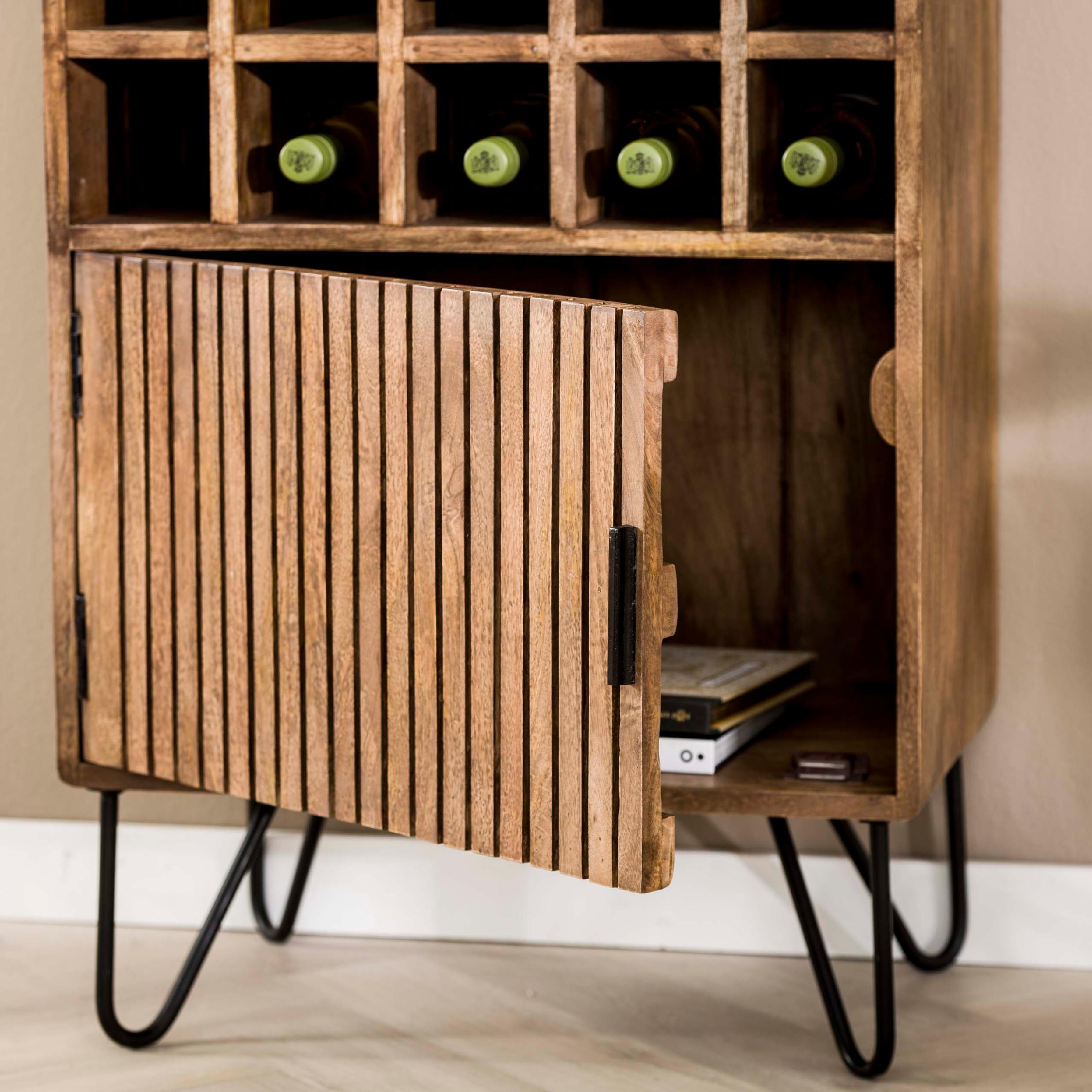 Milan mangohouten wijnkast afbeelding 10