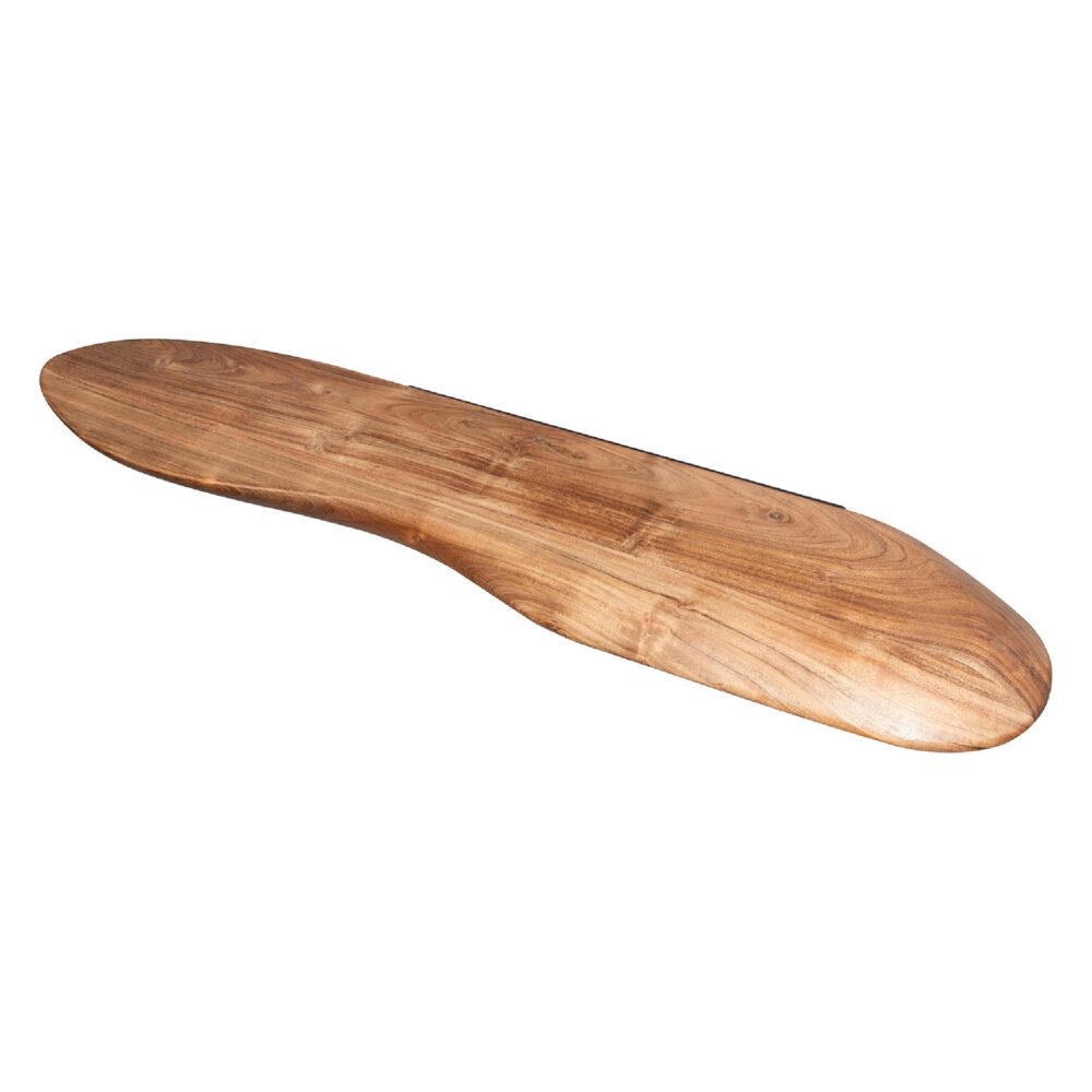 zwevende acaciahouten wandplank 90 cm afbeelding 2