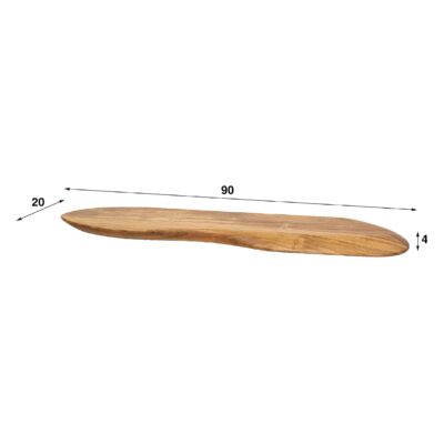 zwevende acaciahouten wandplank 90 cm afbeelding 3