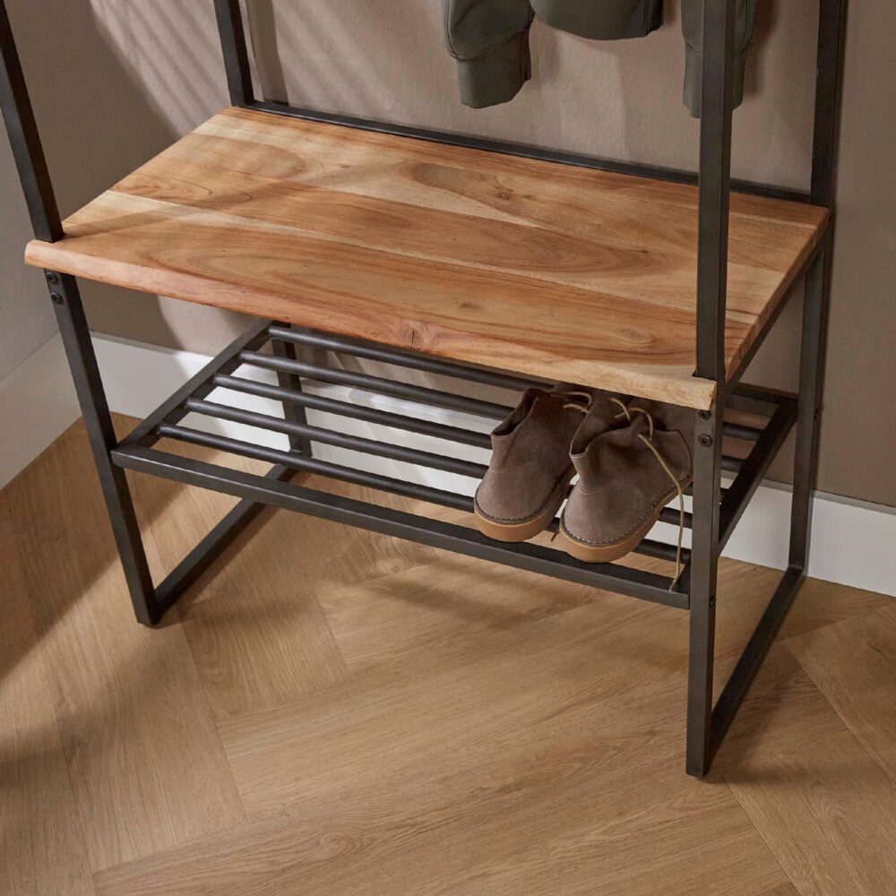 garderobekast met kapstok en schoenenrek afbeelding 5