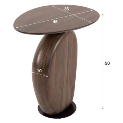 bijzettafel massief acaciahout bruin afbeelding 4