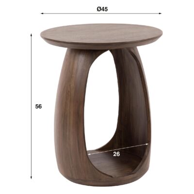 bijzettafel Alya acaciahout bruin afbeelding 2