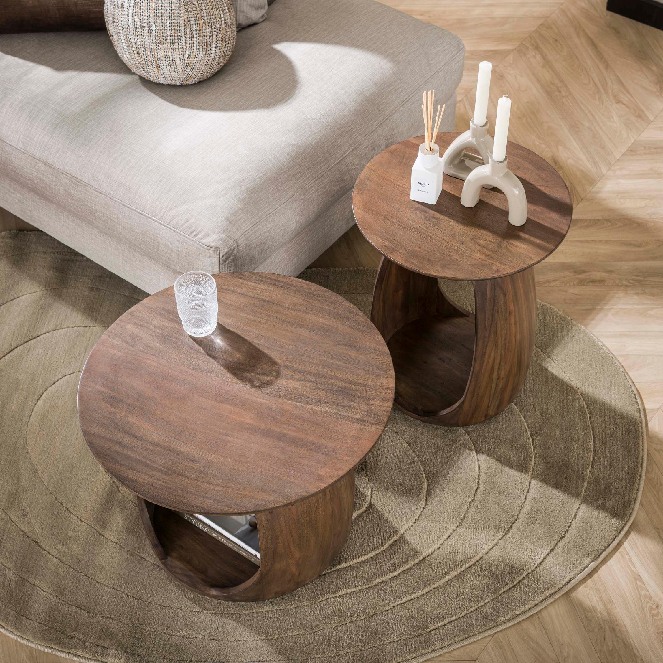 ronde houten bijzettafel Alya afbeelding 3