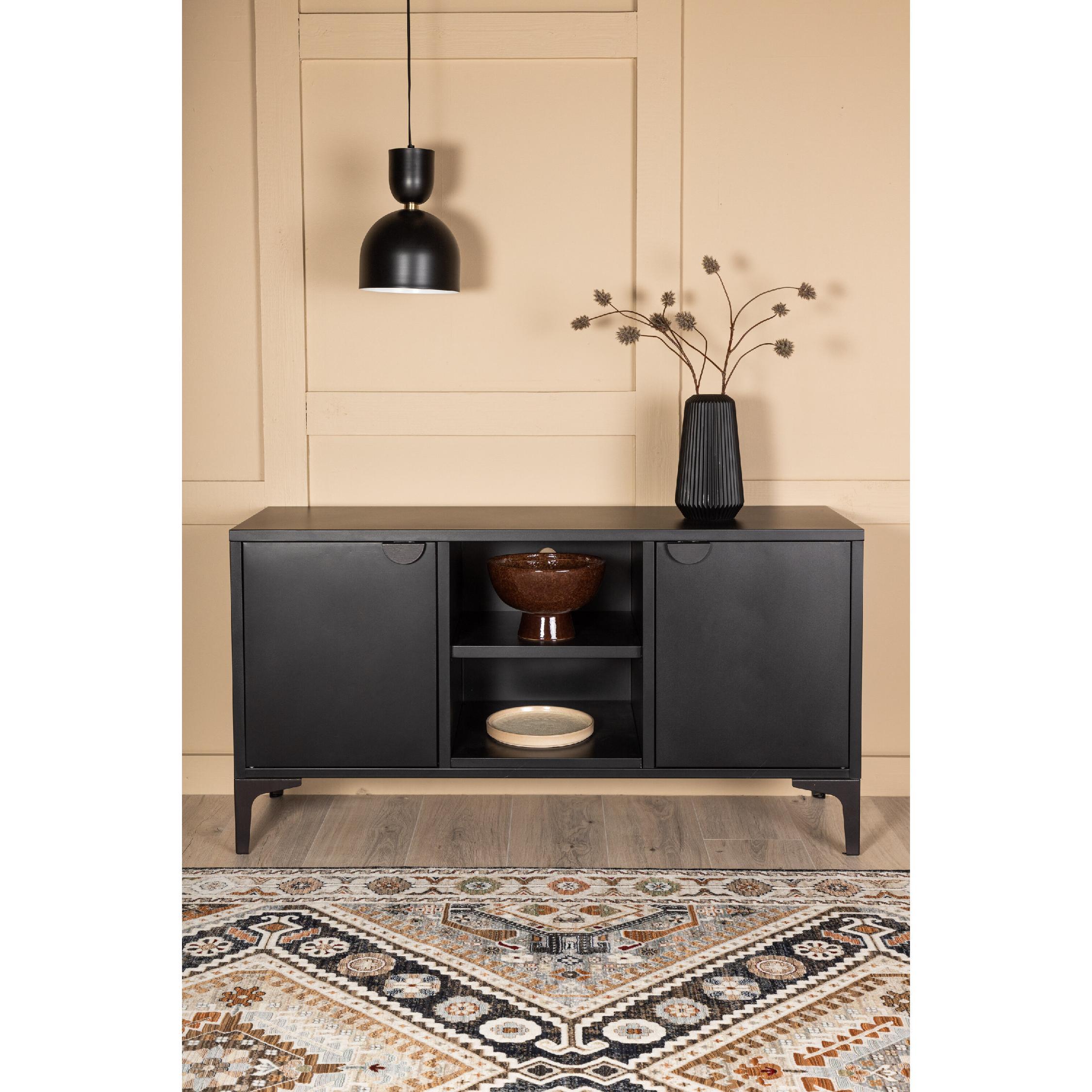 zwart stalen tv meubel Fynn afbeelding 8