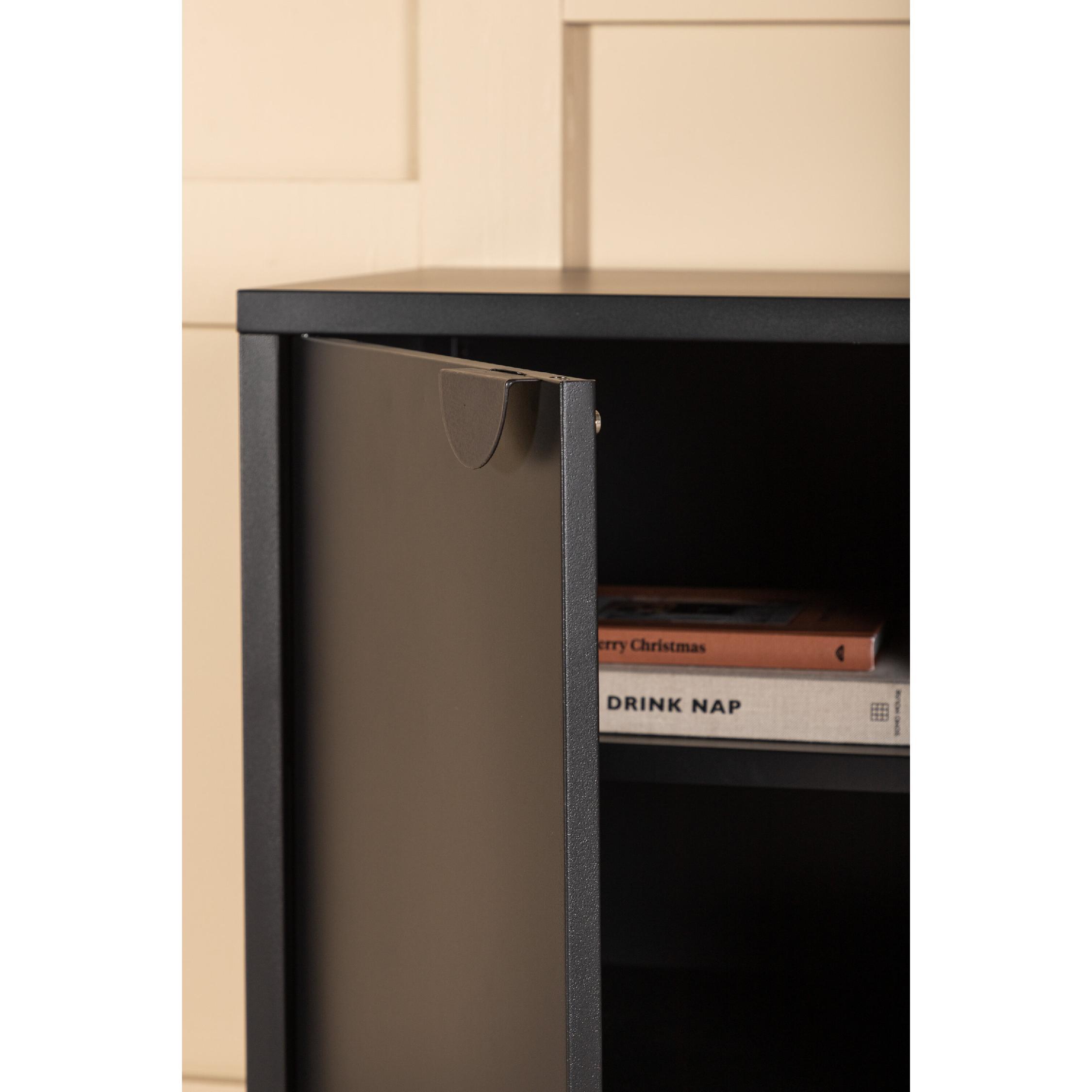 zwart stalen tv meubel Fynn afbeelding 11