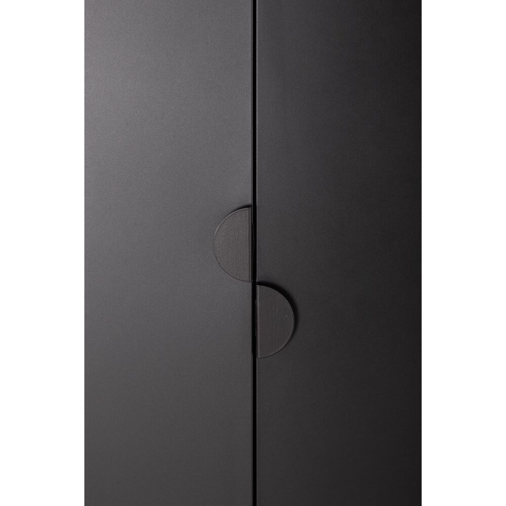 Fynn zwarte stalen kledingkast 2-deurs afbeelding 12