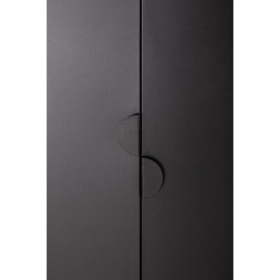 Fynn zwarte stalen kledingkast 2-deurs afbeelding 12