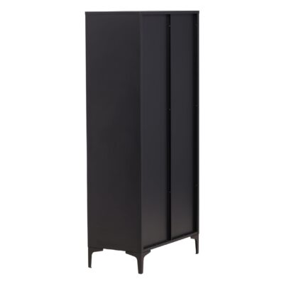 Fynn zwarte stalen kledingkast 2-deurs afbeelding 5