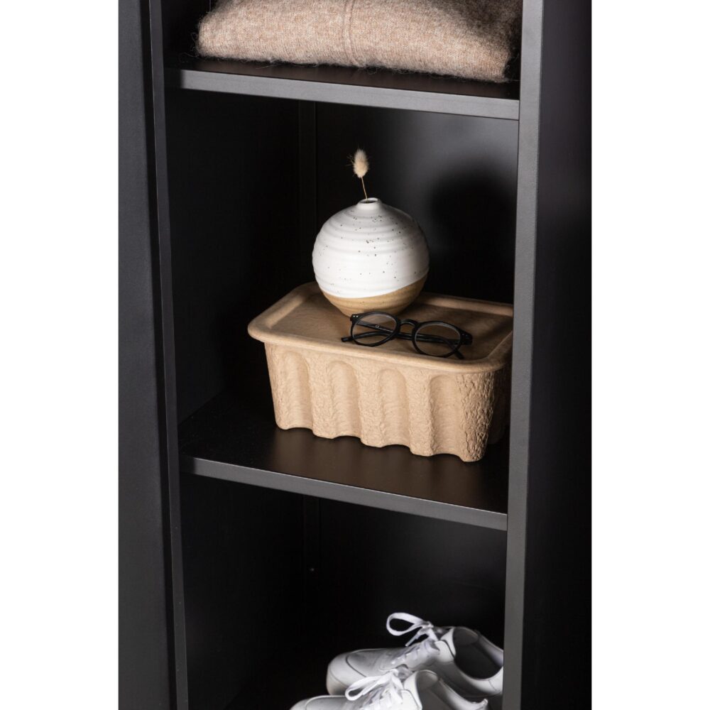 Fynn zwarte stalen kledingkast 2-deurs afbeelding 10