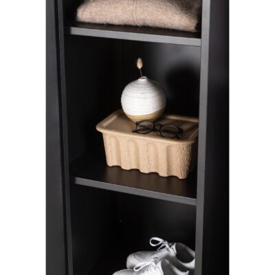 Fynn zwarte stalen kledingkast 2-deurs afbeelding 10