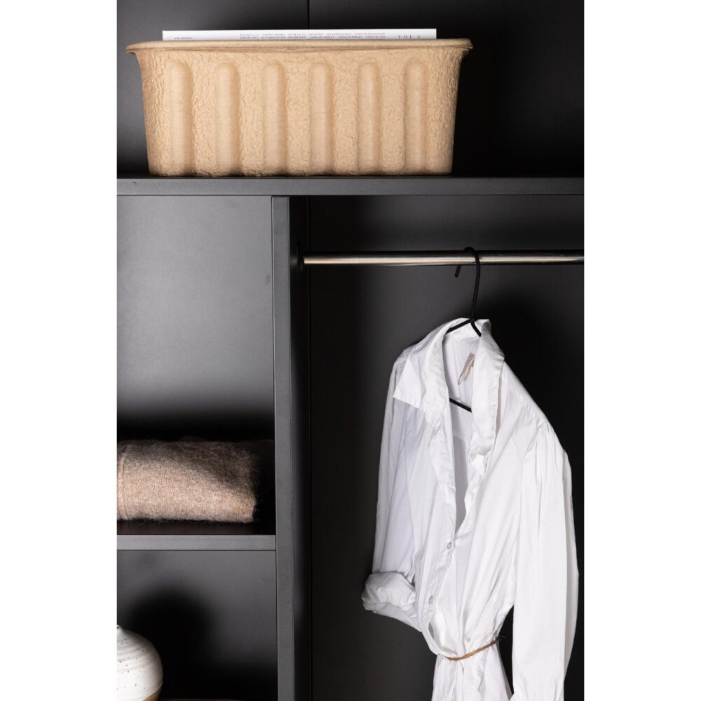 Fynn zwarte stalen kledingkast 2-deurs afbeelding 11