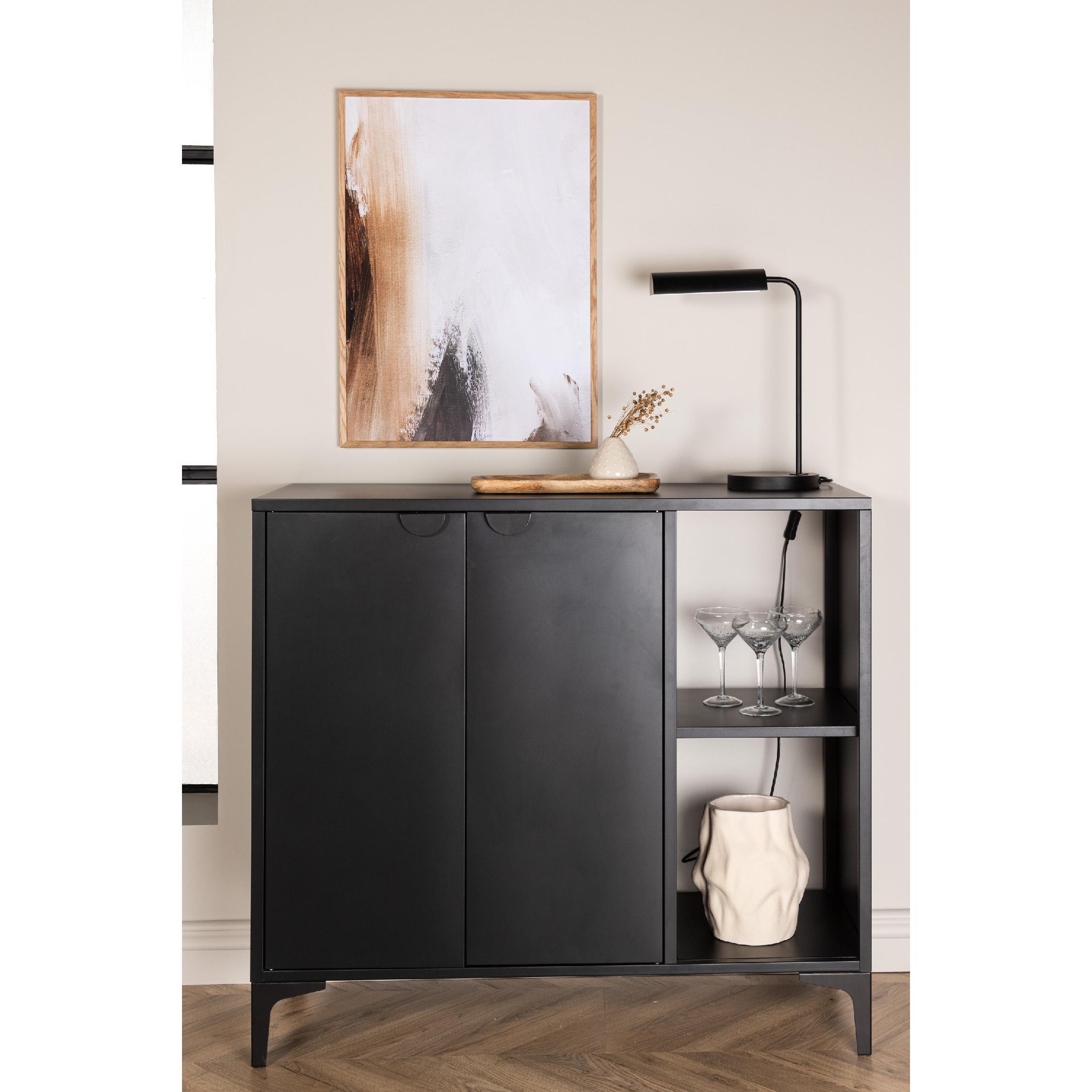 industriële zwarte wandkast Fynn afbeelding 8